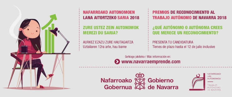 Abierto el plazo para presentar candidaturas a los Premios de Reconocimiento al Trabajo Autónomo de Navarra