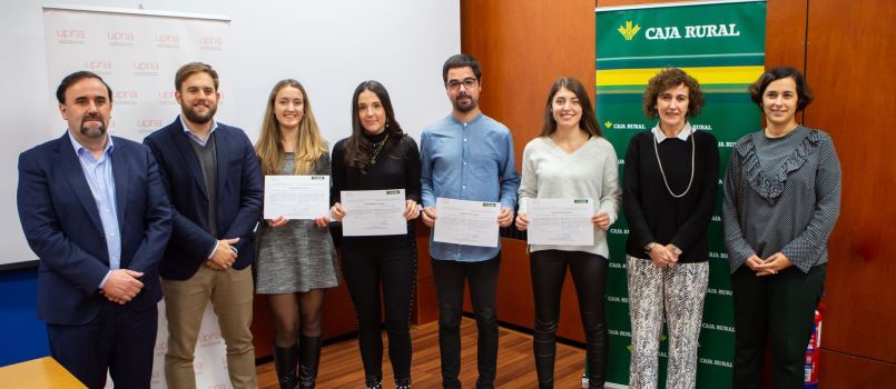 Entregados los Premios Fin de Estudios de Emprendimiento de la UPNA y Caja Rural