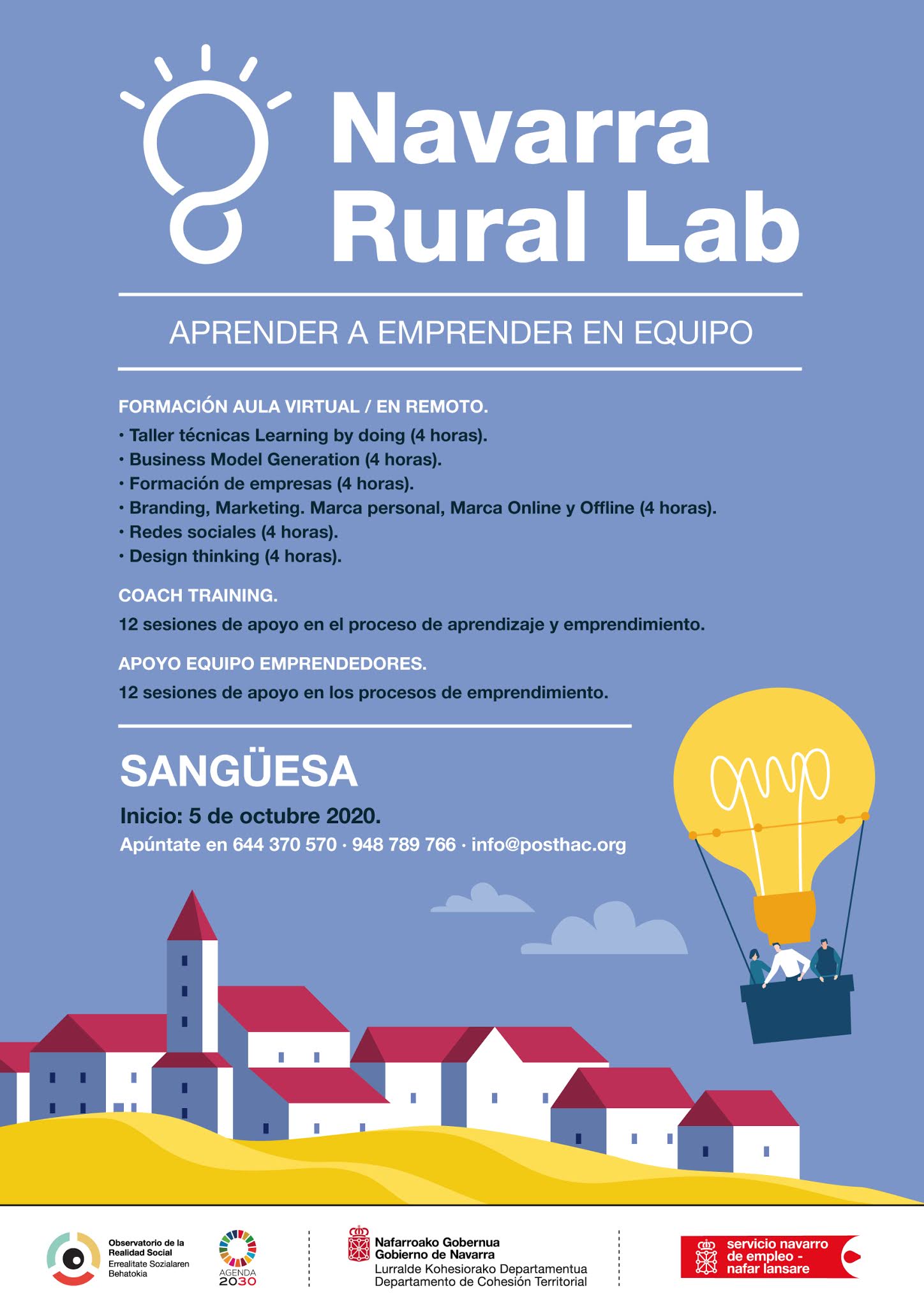 Navarra Rural Lab: formación para APRENDER A EMPRENDER EN EQUIPO en la comarca de SANGÜESA/ZANGOZA