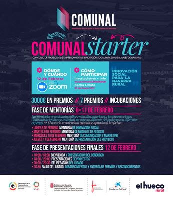 Mañana se celebra el I Concurso Comunal Starter de proyectos de emprendimiento e innovación social para la Navarra rural