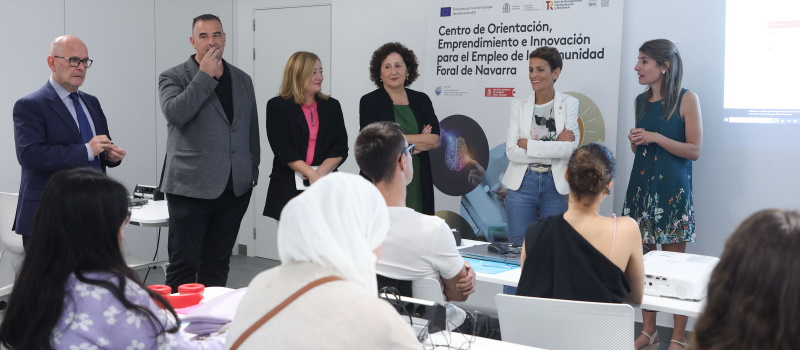 La presidenta Chivite visita en Tudela el nuevo Centro de Orientación, Emprendimiento, Acompañamiento e Innovación para el Empleo