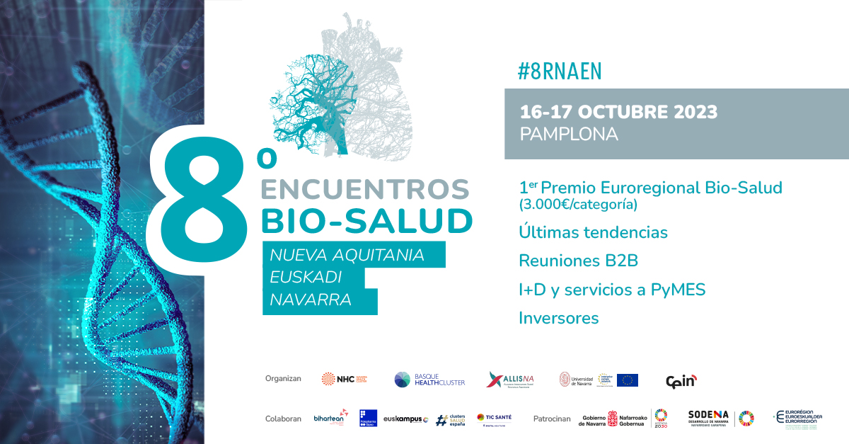 Pamplona acogerá la próxima semana la 8ª edición de los Encuentros de Biosalud Nueva Aquitania-País Vasco-Navarra