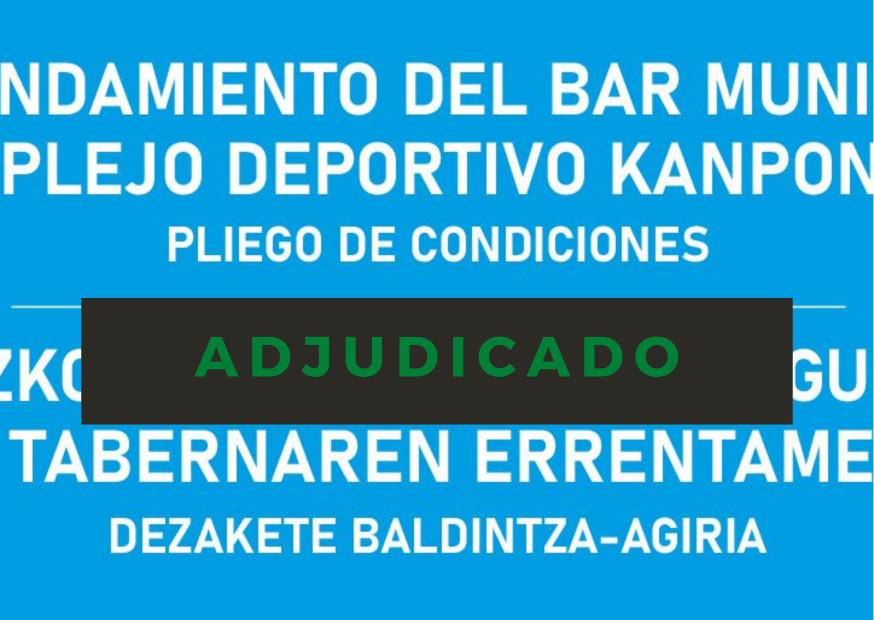 Gestión Bar Municipal Complejo Deportivo Kanpondoa – AOIZ/AGOITZ