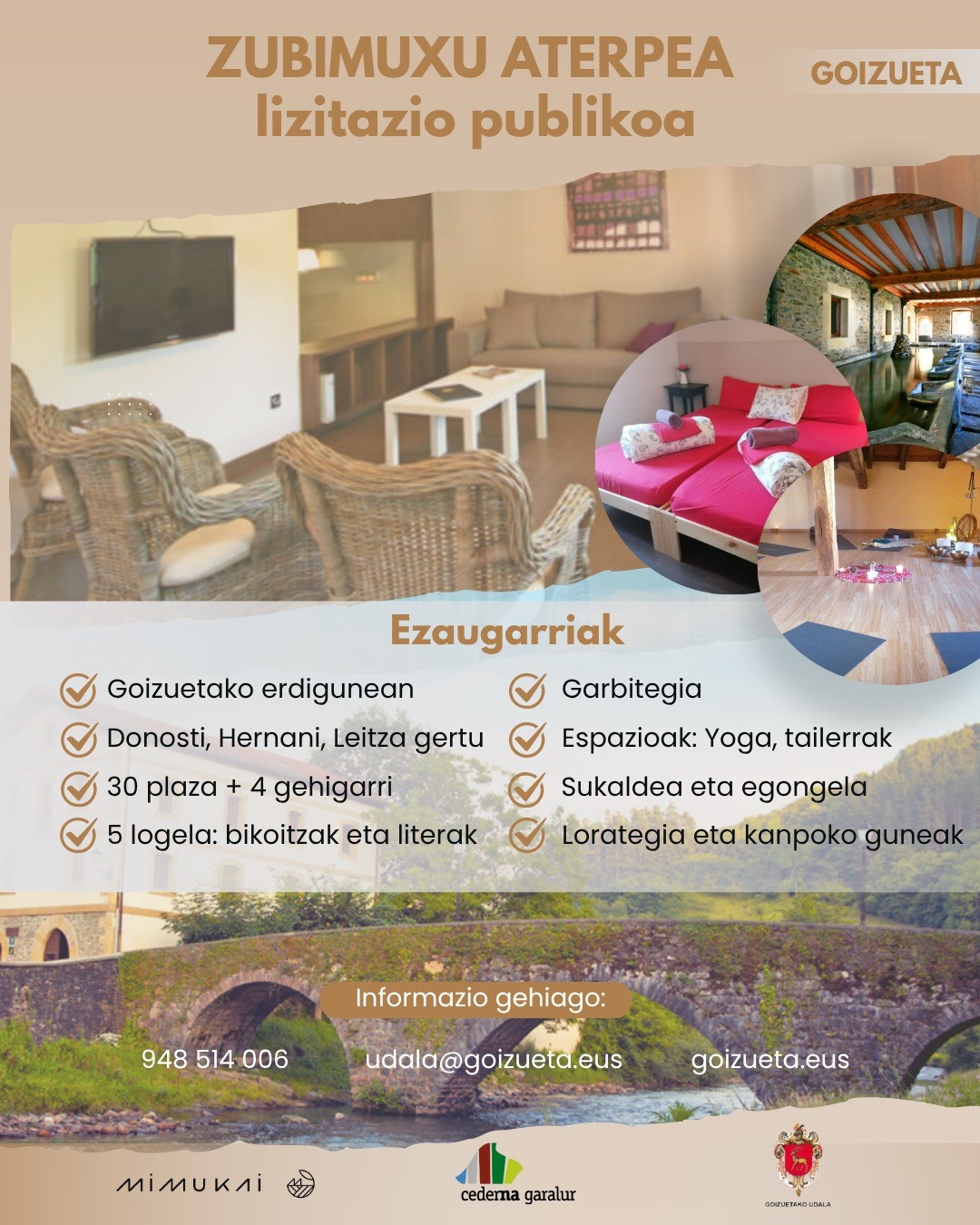 Gestión Albergue Zubimuxu – GOIZUETA